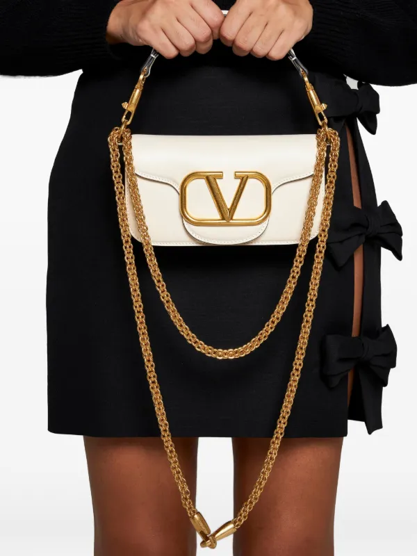 Valentino Garavani ロコ ショルダーバッグ S | ニュートラル Valentino Garavani ロコ ショルダーバッグ S | ニュートラル