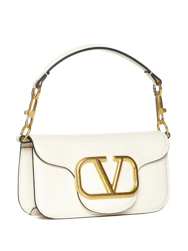 こ*む様 新品 VALENTINO ホワイトショルダーバッグ Valentino Garavani Alltime レザー ショルダーバッグ | ニュートラル