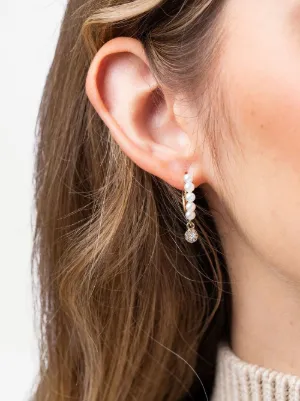 Orecchino a bottone con croce Farfetch Accessori Gioielli Orecchini Grigio 