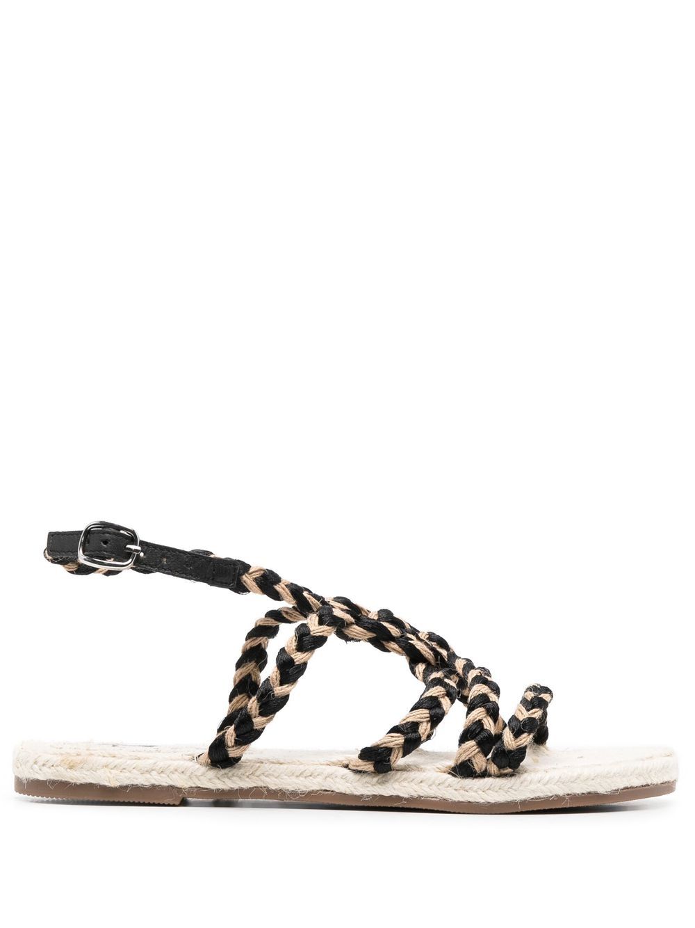 Manebi flat rope sandals - Black