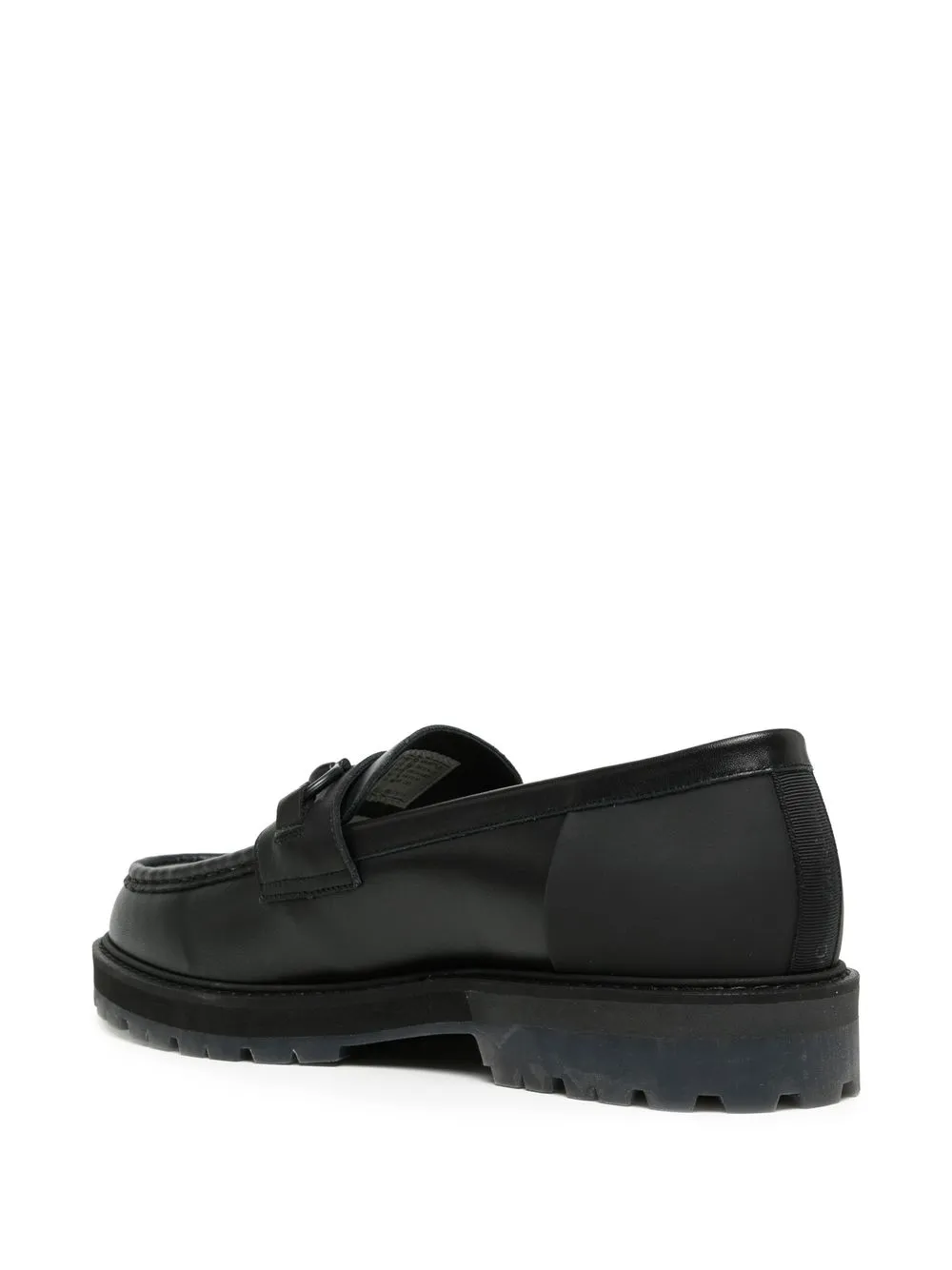 Shop Onitsuka Tiger Bit Leather Loafers In Black