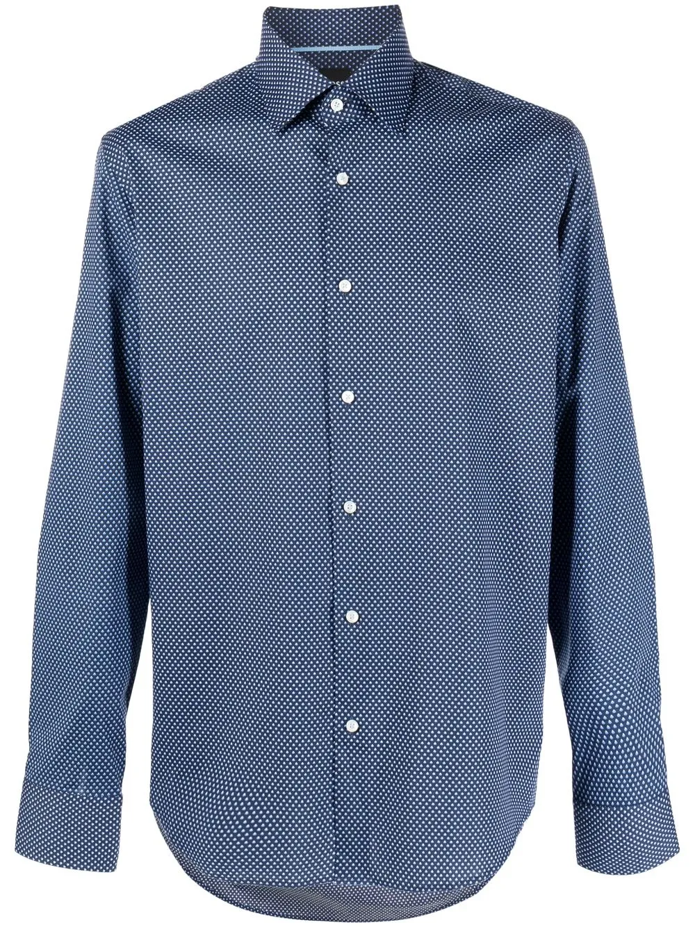 

BOSS camisa con estampado tejidos - Azul