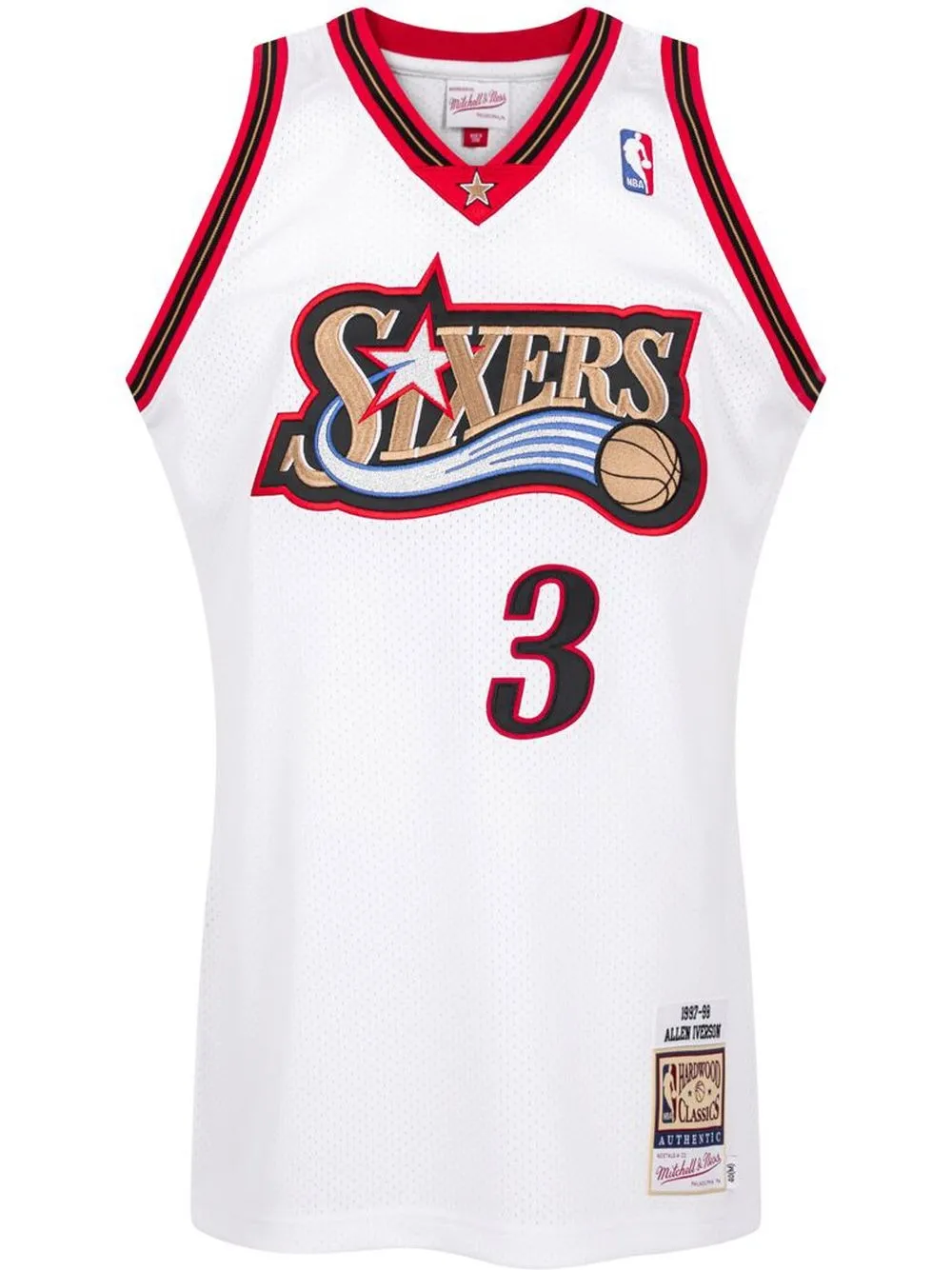 Mitchell & Ness Philadelphia 76ers Allen Iverson "White" jersey | White | Image 1