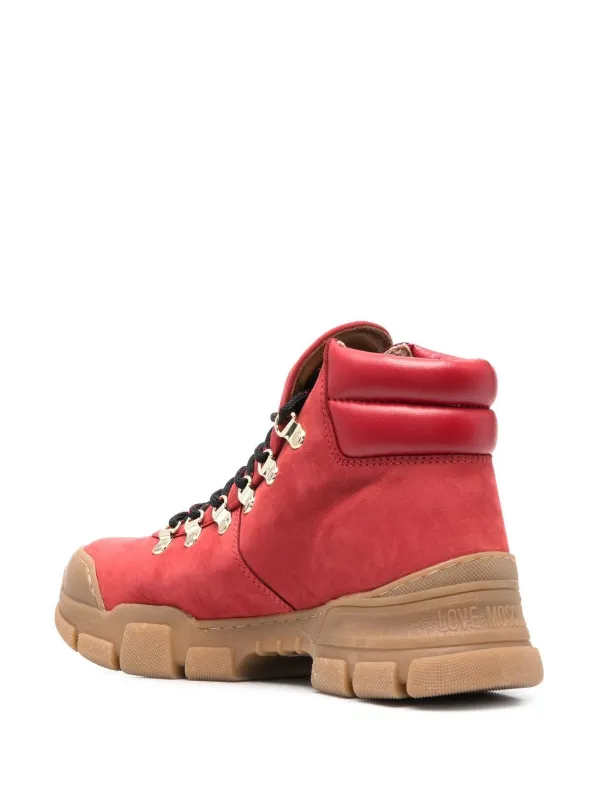 moschino red boots