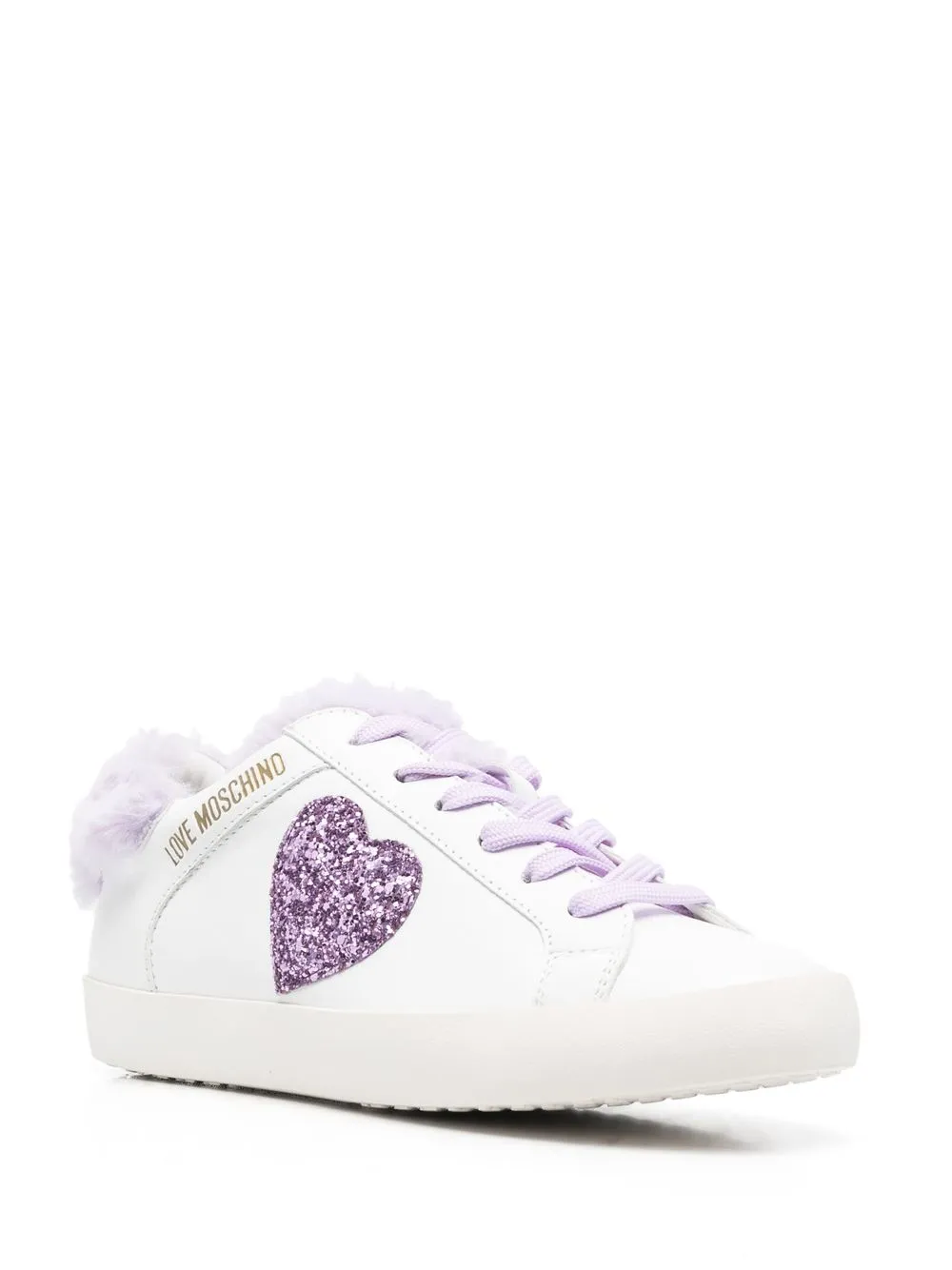 Love Moschino glitterheart Detail lowtop Sneakers Farfetch
