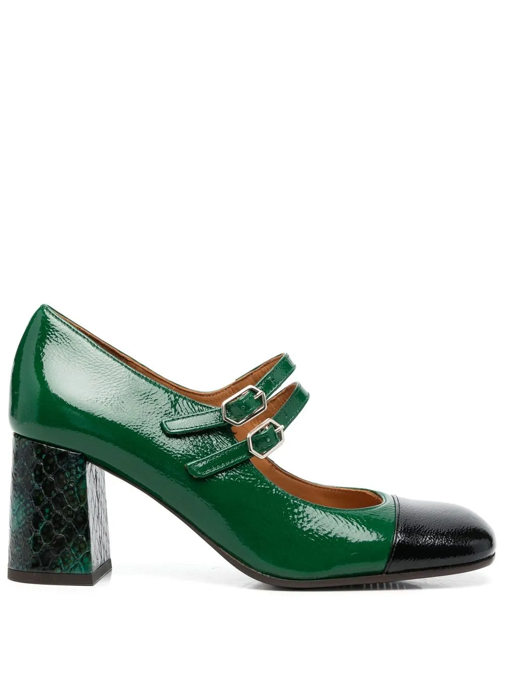 

Chie Mihara two-tone leather pumps - Green