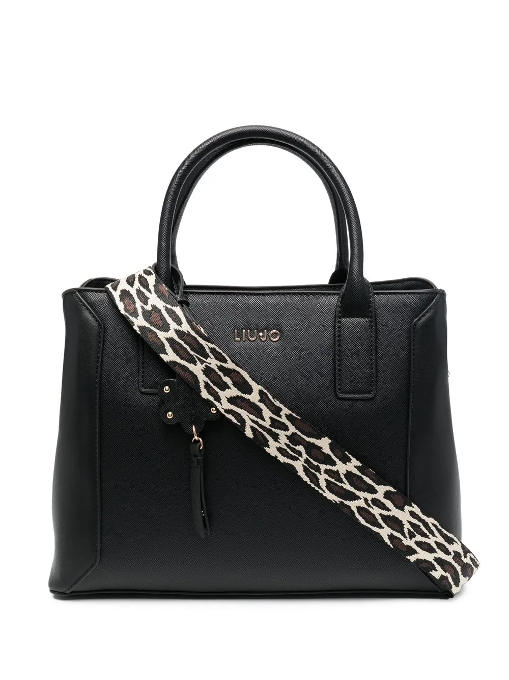 

LIU JO tote con detalle de dije - Negro