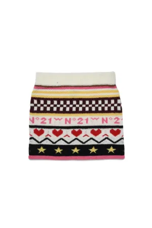 Logo-Intarsia Mini Skirt