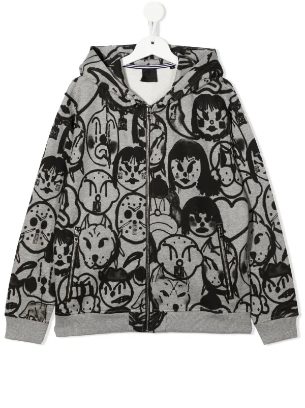Givenchy Kids ジバンシィ・キッズ グラフィック ジップパーカー 