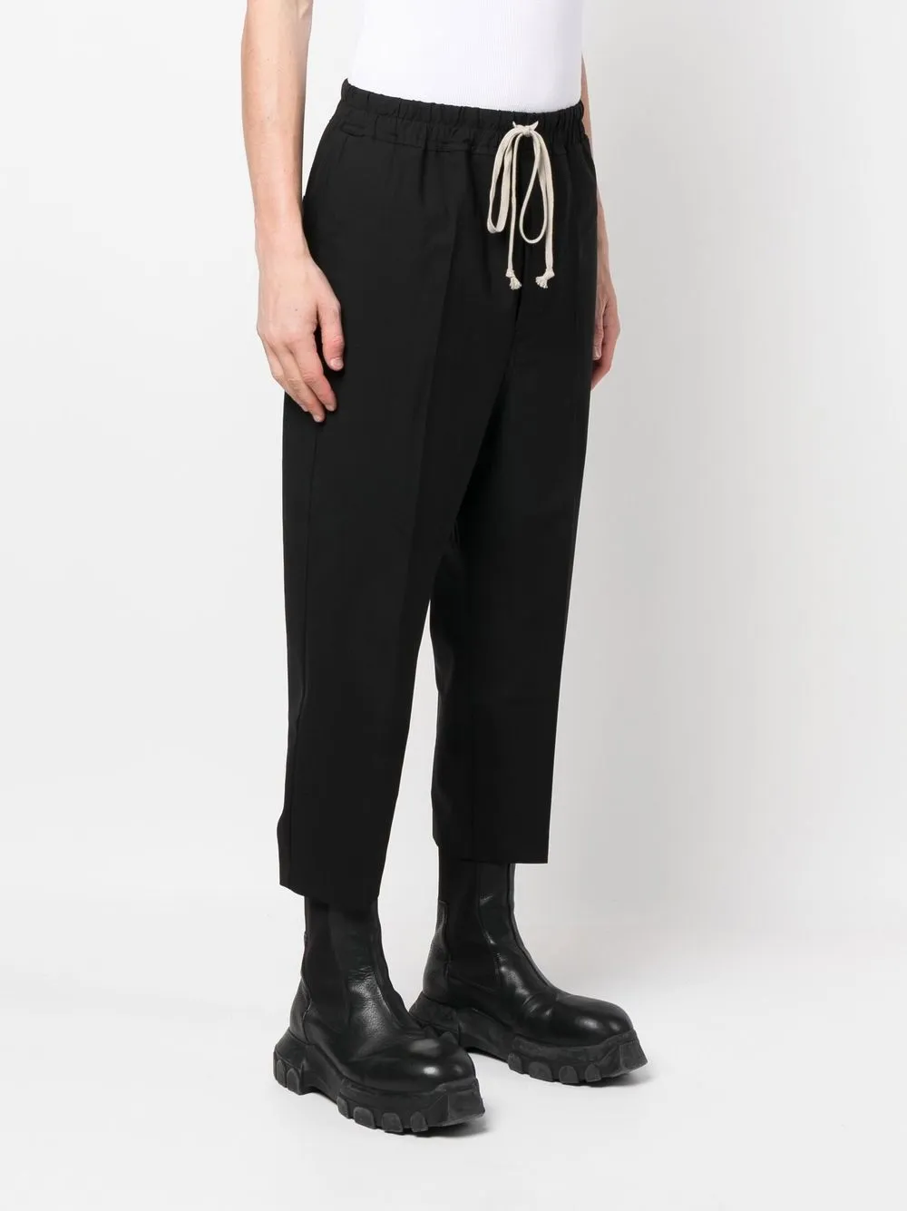 Rick Owens Broek met trekkoordtaille - Zwart