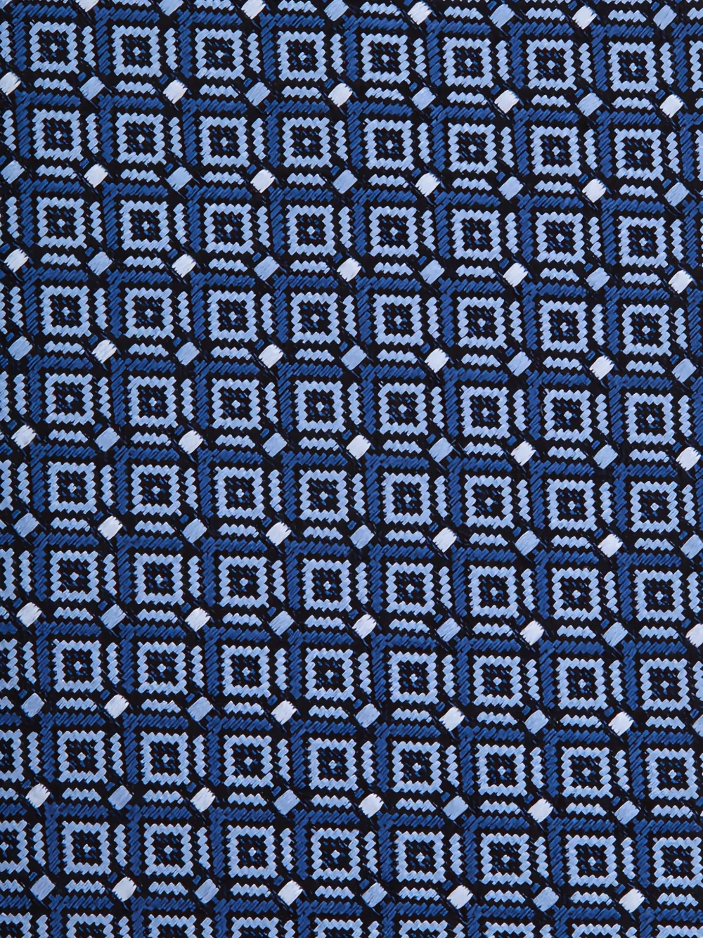 Zegna geometric-pattern tie Blauw