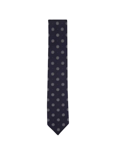 Zegna corbata con estampado geométrico