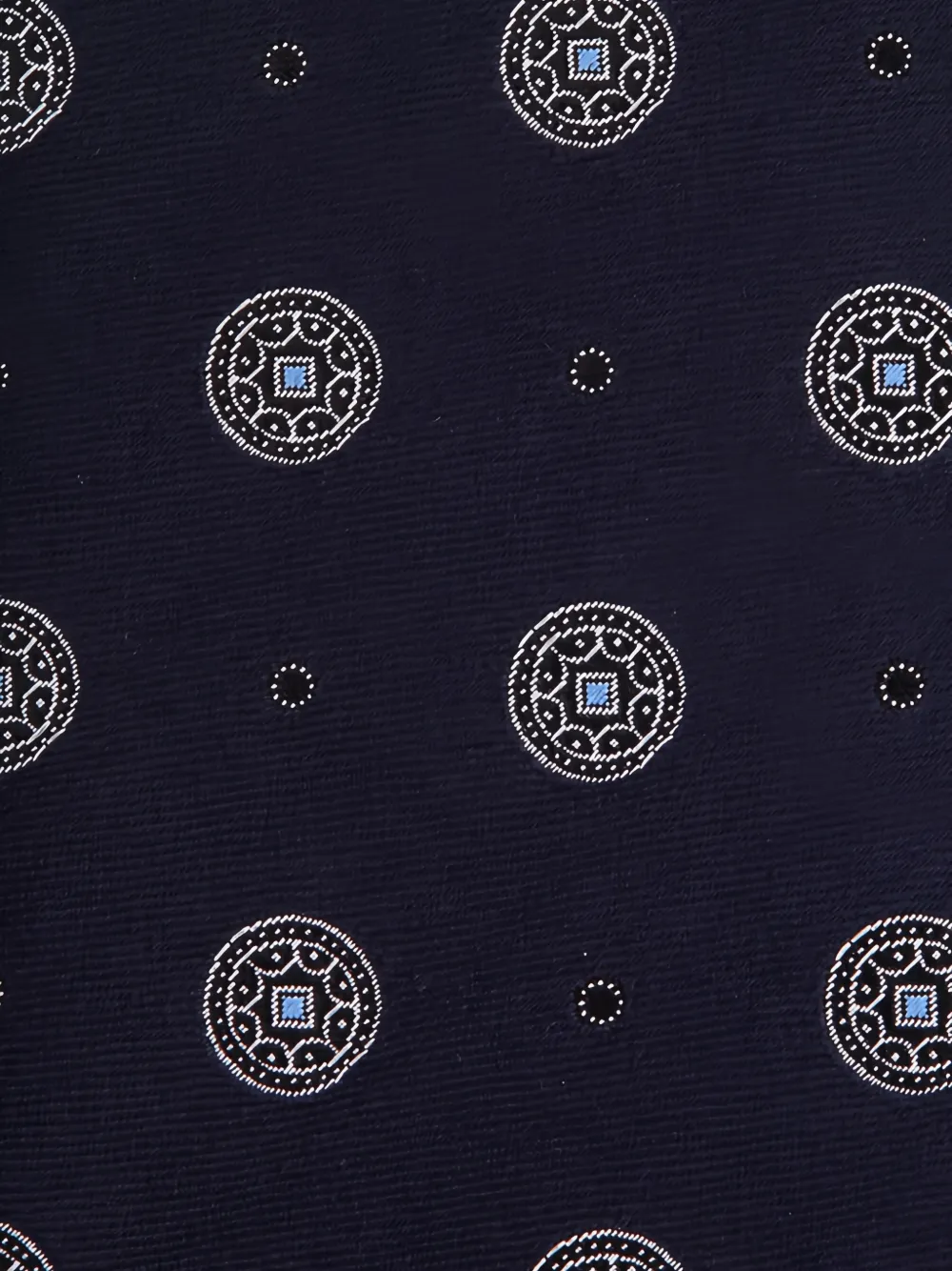 Zegna geometric-print tie Blauw
