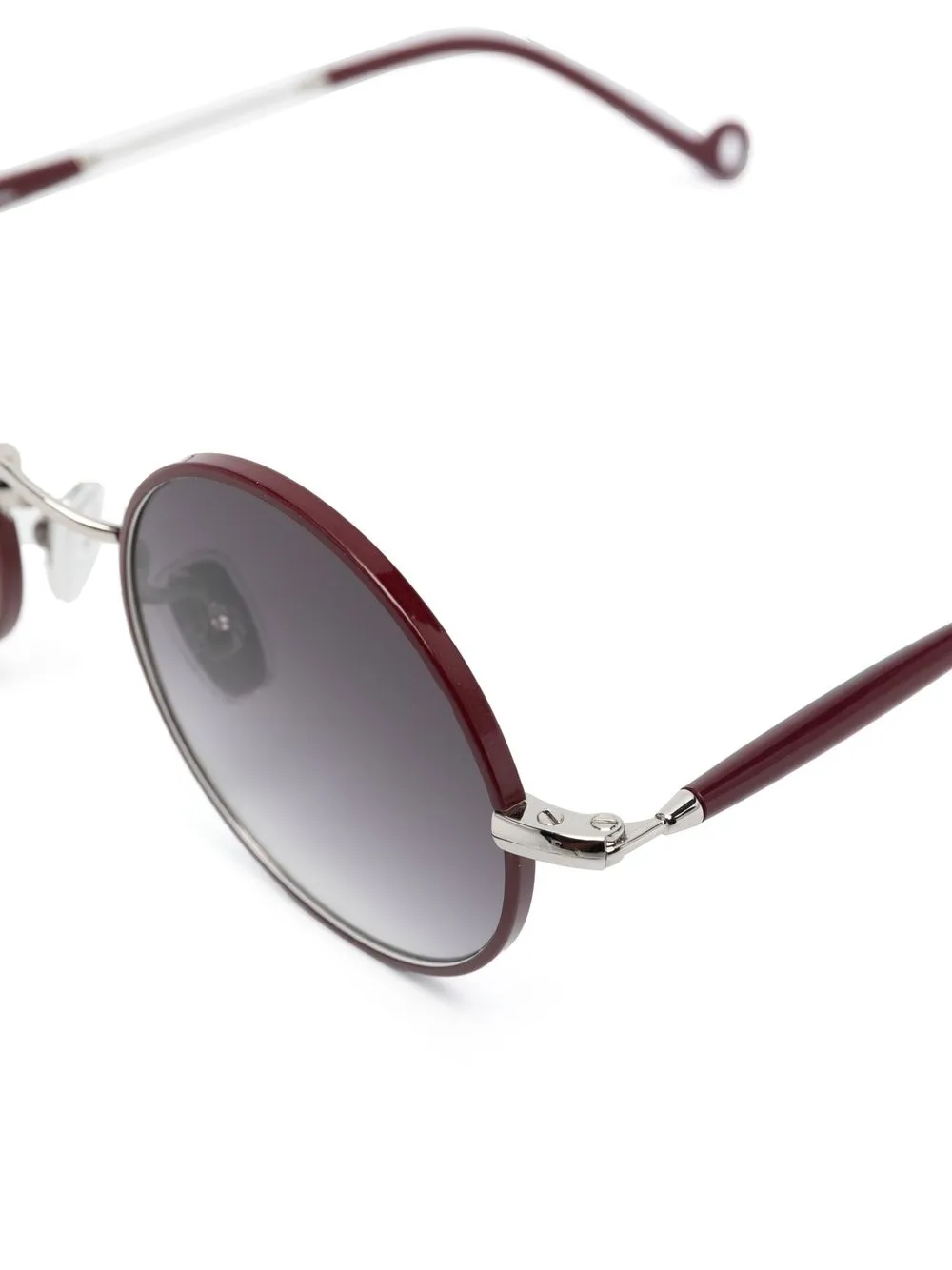 Eyepetizer Quatre zonnebril met rond montuur Rood