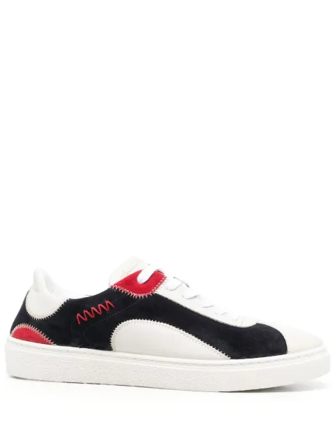 colour-block low-top sneakers