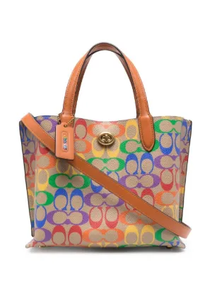 coach logo tote bag