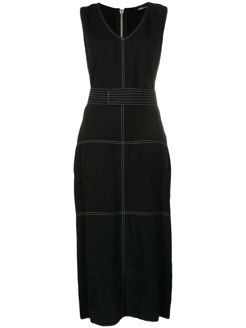 

Uma | Raquel Davidowicz Azeitona contrast-stitch dress - Black