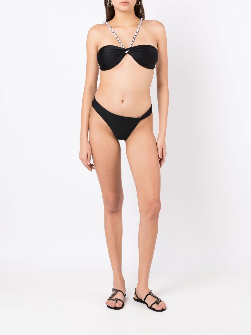 Andrea Bogosian Bikini met touw detail - Zwart