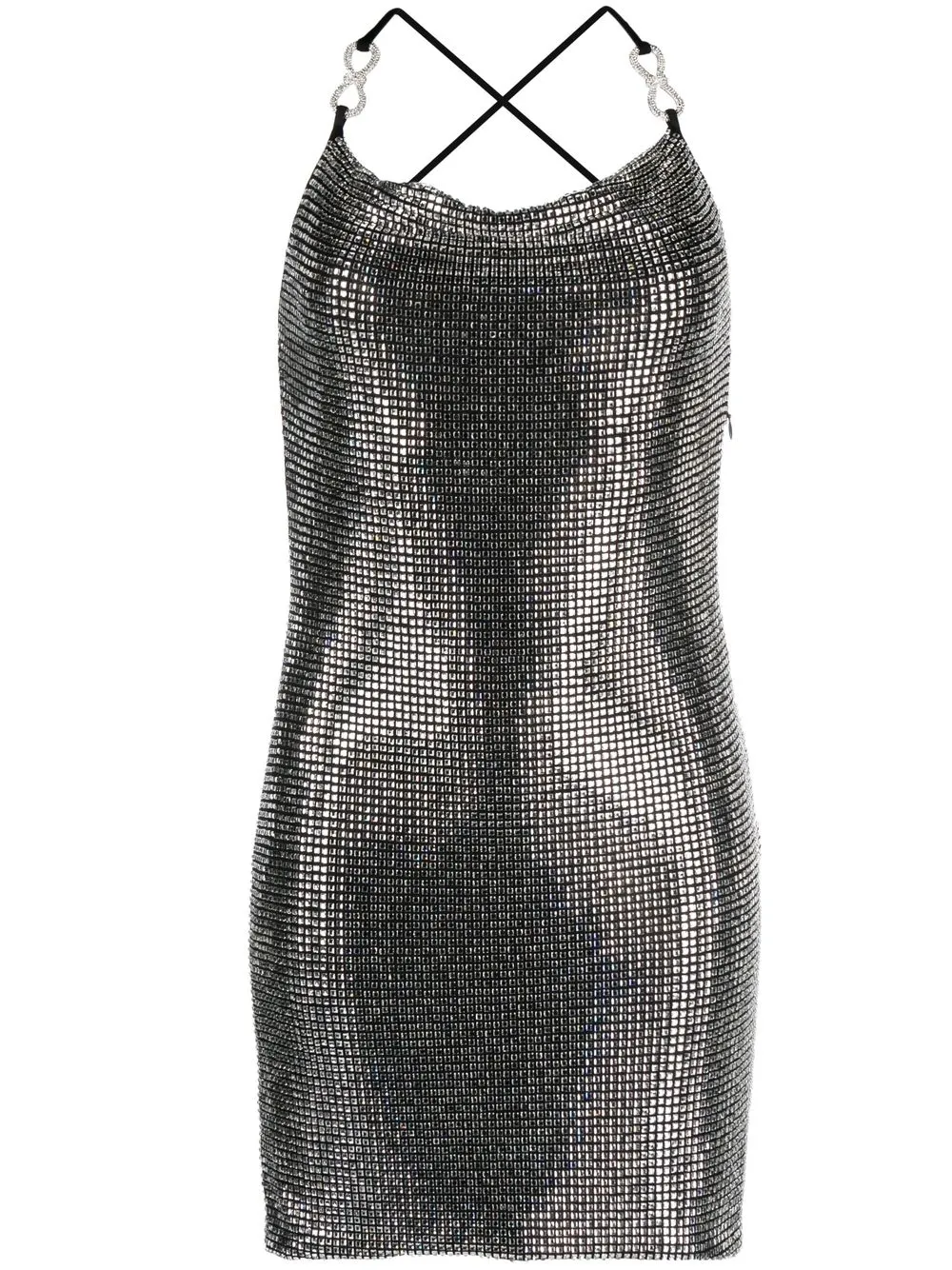 

MACH & MACH crystal-embellished mini dress - Black