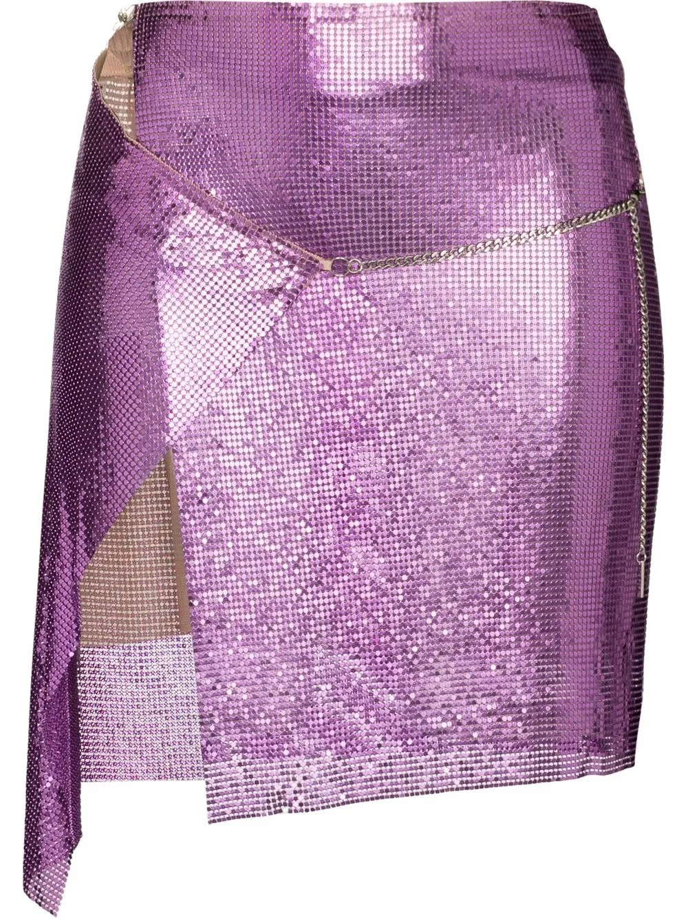 

POSTER GIRL Winona metallic chainmail miniskirt - Purple