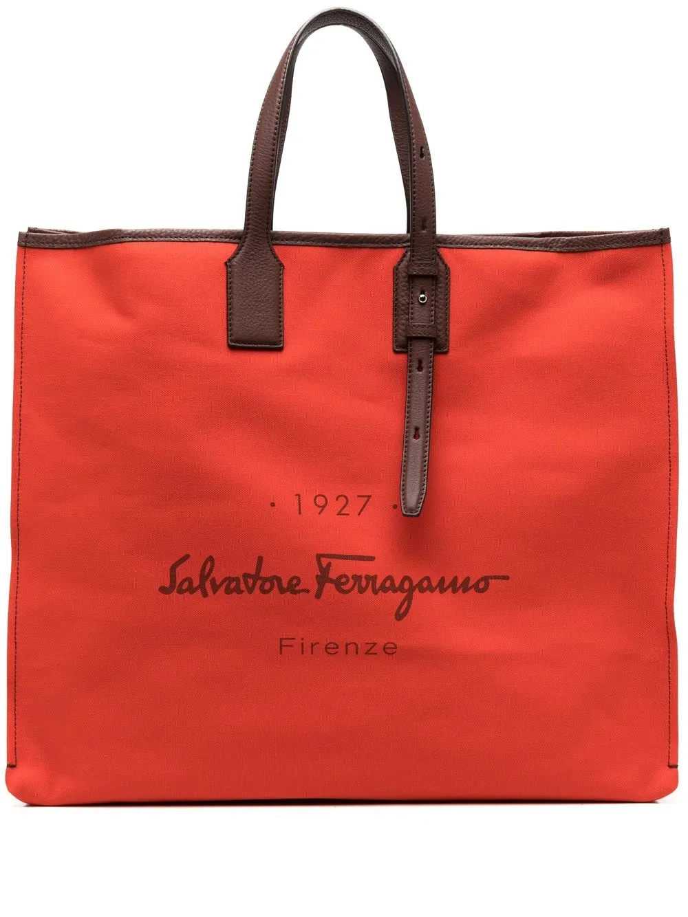 

Salvatore Ferragamo tote con logo estampado - Rojo
