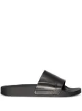 Frescobol Carioca Humberto leather slides - Black