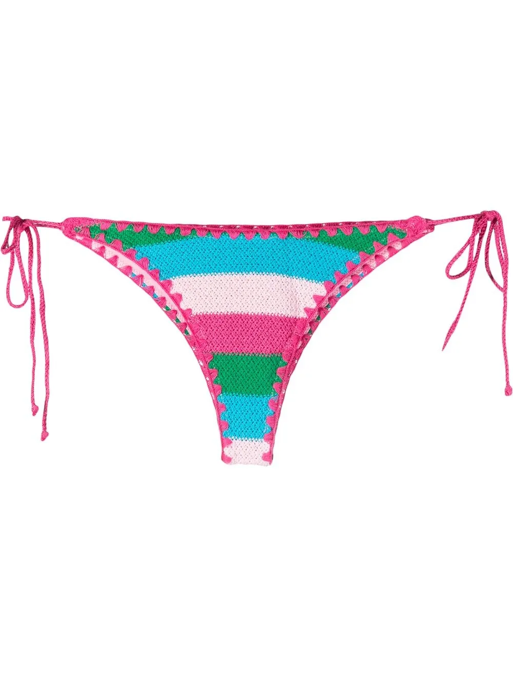 MC2 Saint Barth bikini bottom con rayas estampadas - Rosado