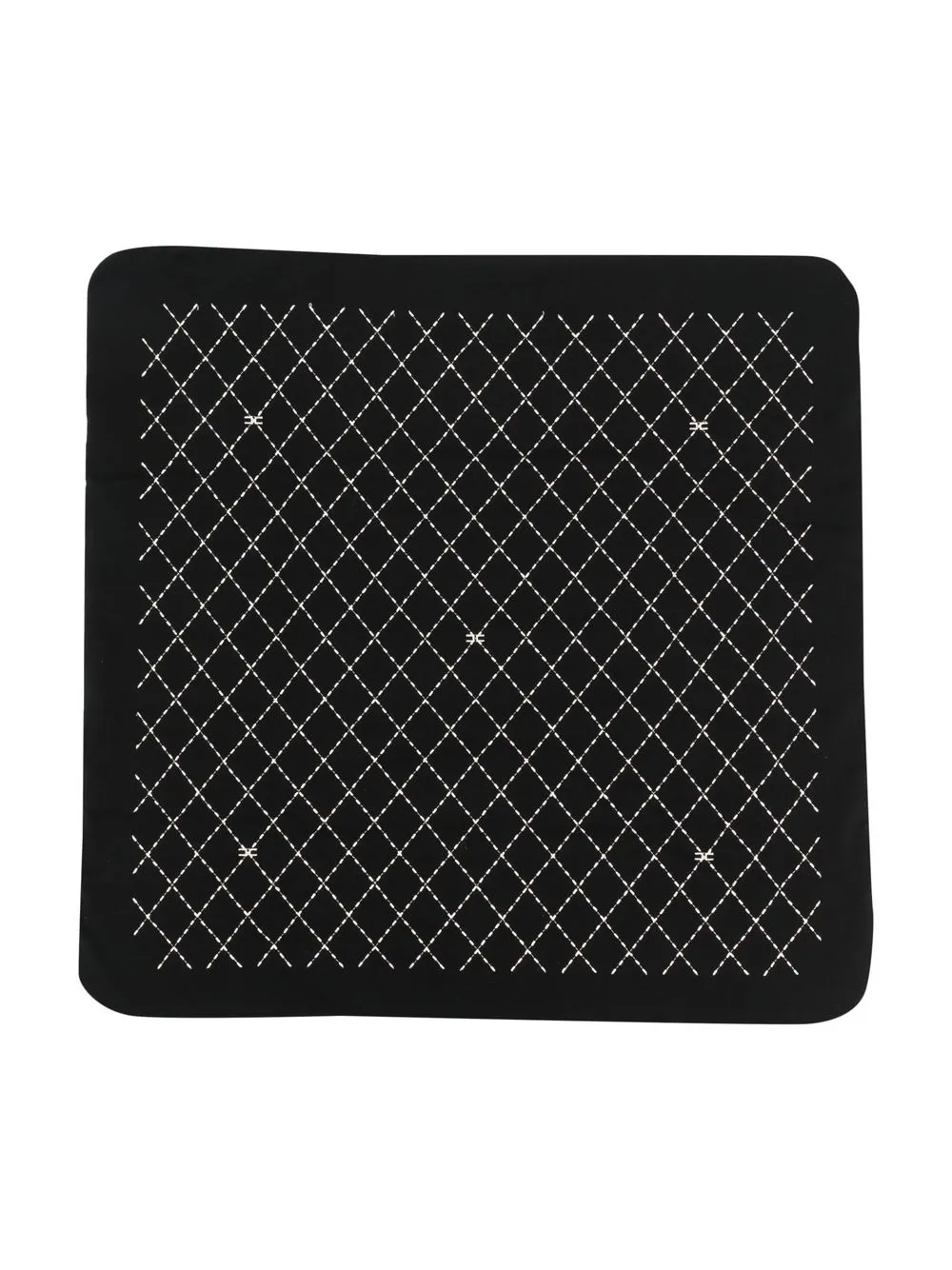 

Elisabetta Franchi La Mia Bambina diamond-pattern knitted blanket - Black