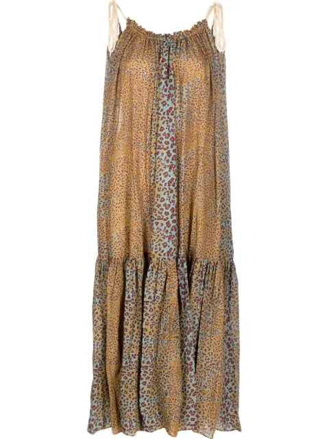 Ulla Johnson vestido Cari con estampado de leopardo
