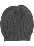 Brunello Cucinelli sequin-embellished knit beanie - Grey