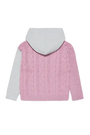 Panelled Logo-Print Hoodie