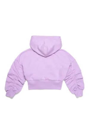 Logo-Appliqué Cropped Cotton Zip Hoodie