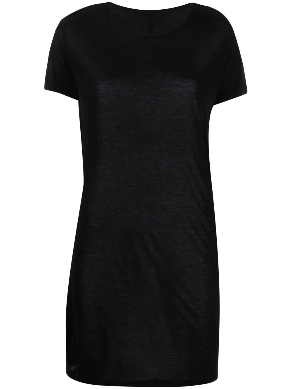 

Rick Owens playera larga con cuello redondo - Negro