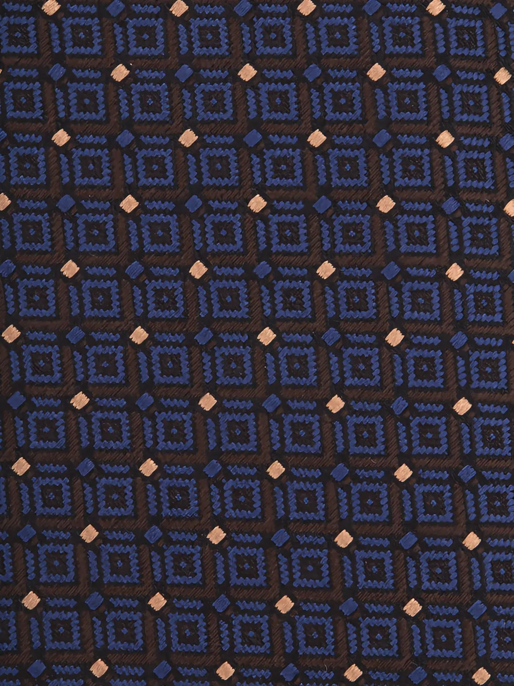 Zegna geometric-pattern tie Blauw