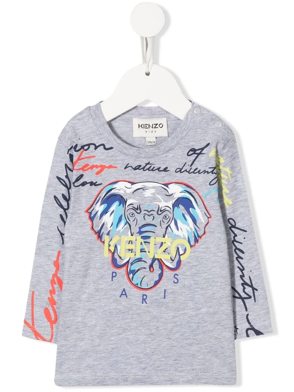 

Kenzo Kids playera con motivo Tigre - 'A41' grey