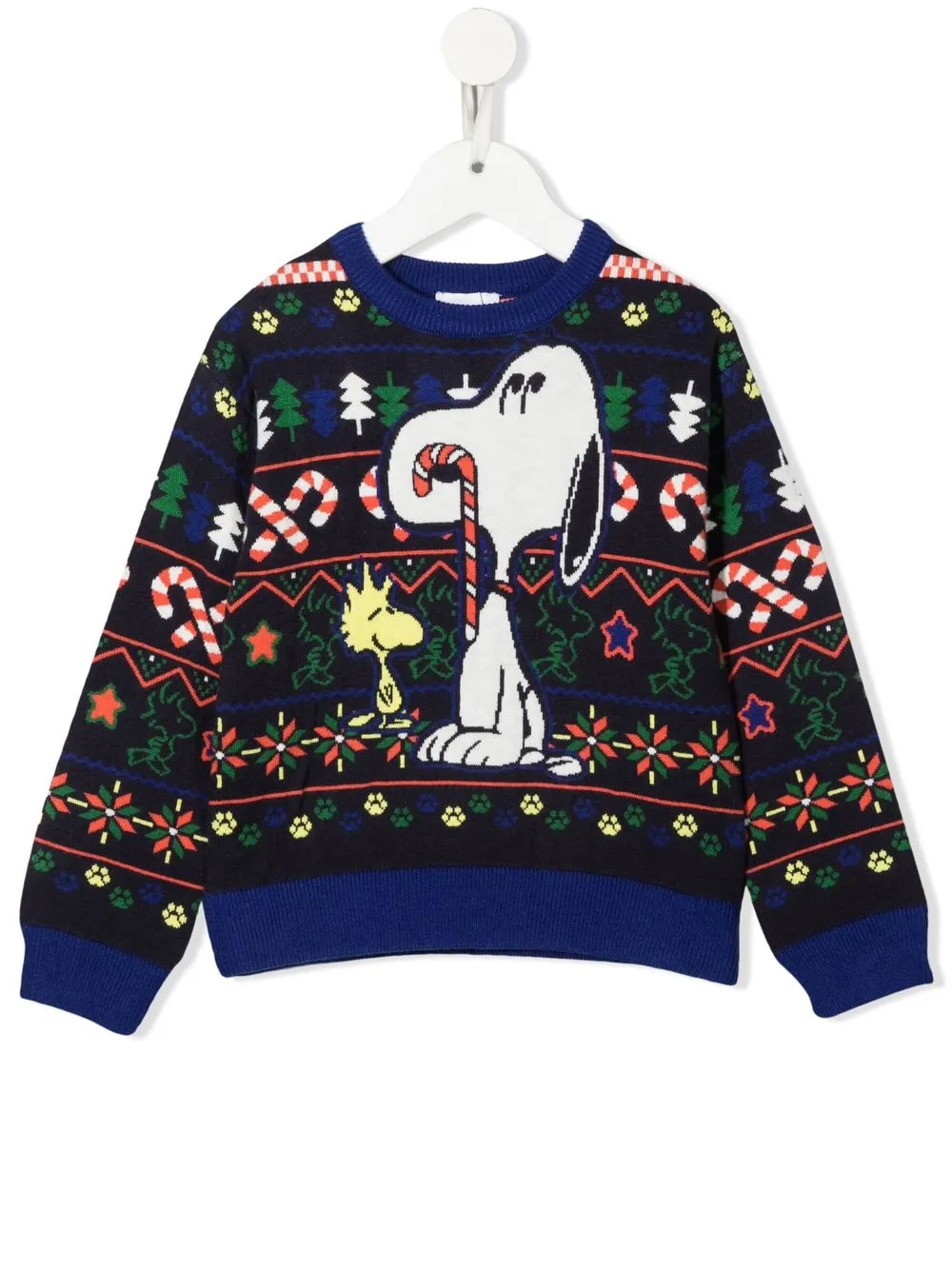 

Marc Jacobs Kids Snoopy xmas knit jumper - Blue