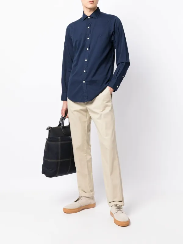POLO RALPH LAUREN ロンクスリフシャツトレス 211962118 001 Polo Ralph Lauren ロングスリーブ シャツ | ブルー | FARFETCH JP