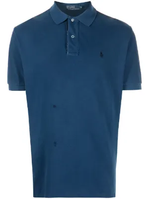 Polo Ralph Lauren embroidered-logo Polo Shirt | Blue | FARFETCH