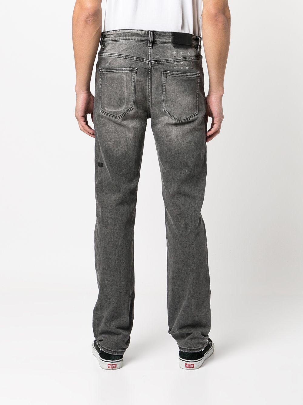 Shop Ksubi Slim-fit Faded Jeans In Schwarz