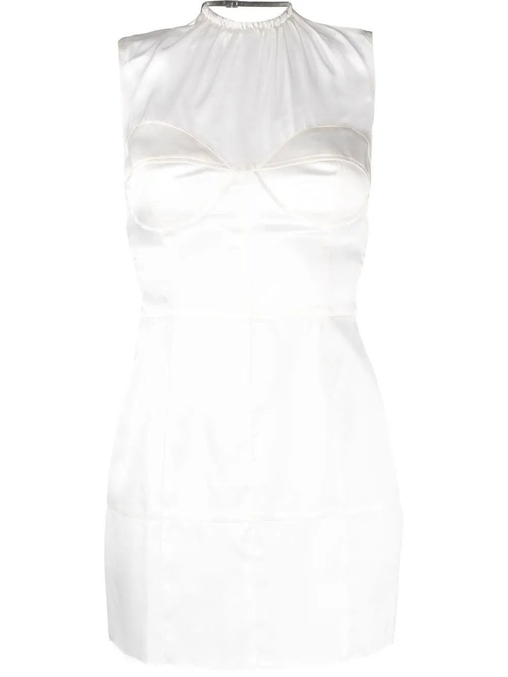 Juneyen raw-edge minidress - White