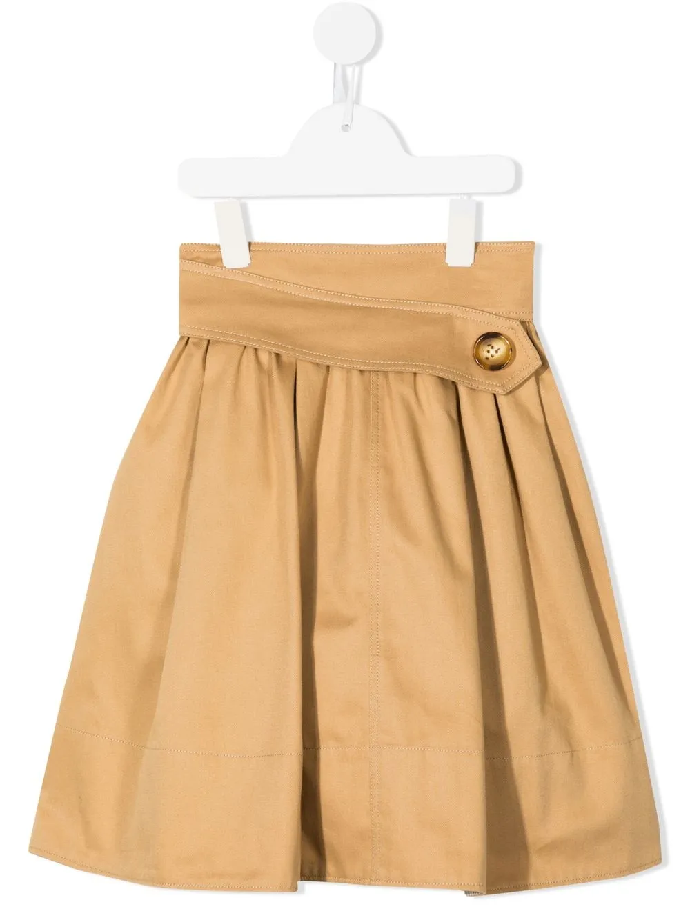 

Familiar buttoned flared skirt - Brown