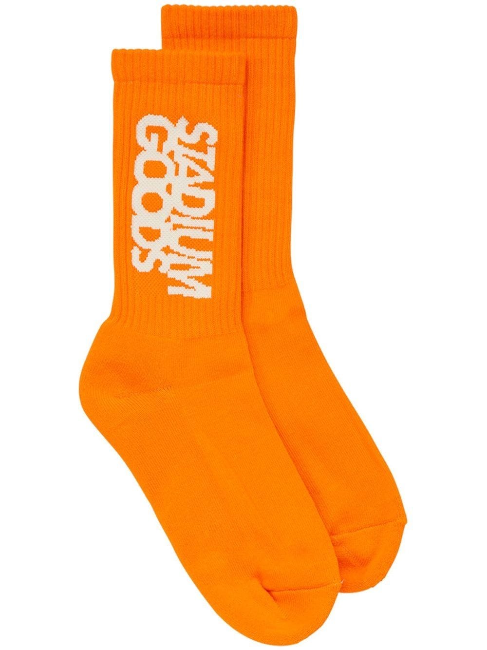 stadium goods® chaussettes à logo brodé - orange