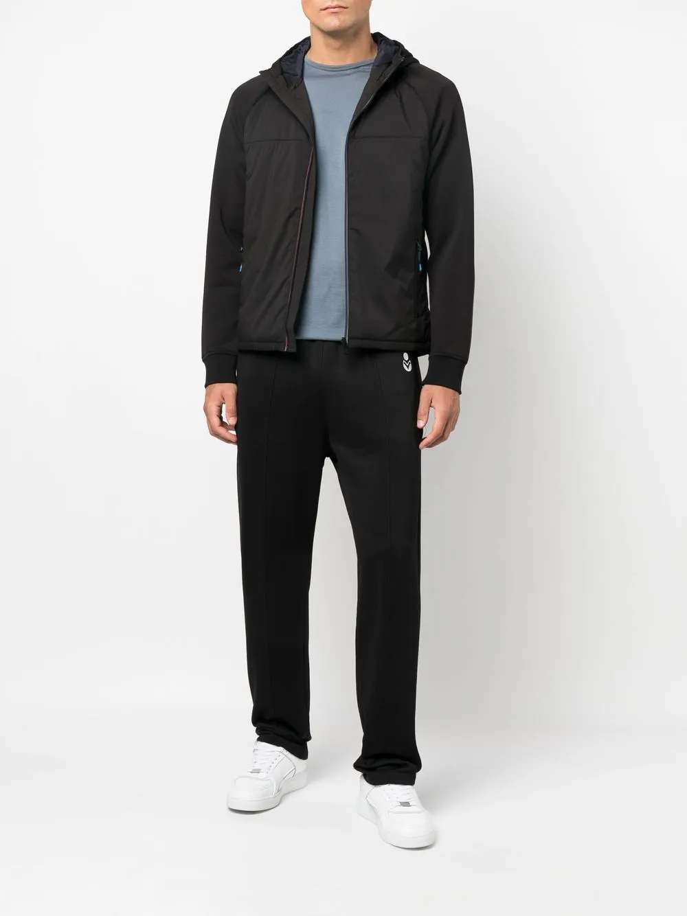 PS Paul Smith Jack met capuchon en streep-detail - Zwart