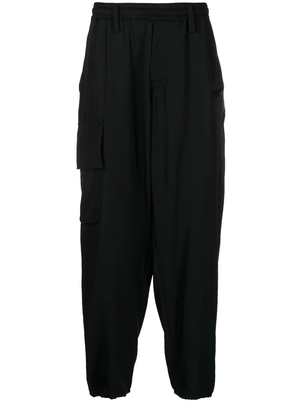 

Yohji Yamamoto elasticated-waistband cargo trousers - Black