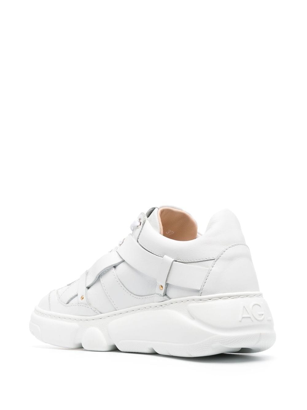 Shop Agl Attilio Giusti Leombruni Ruth Leather Sneakers In White
