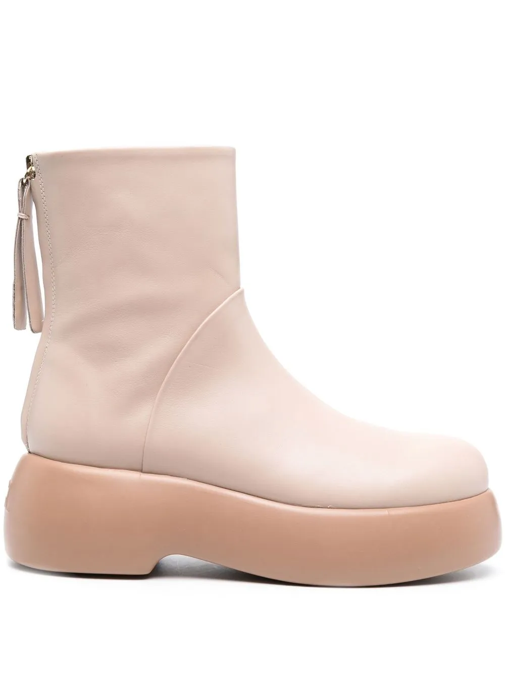 

AGL Nancy rear zip-fastening boots - Neutrals