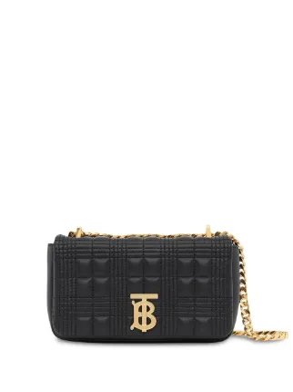 Burberry Lola Mini Quilted cross body Bag Black FARFETCH MY
