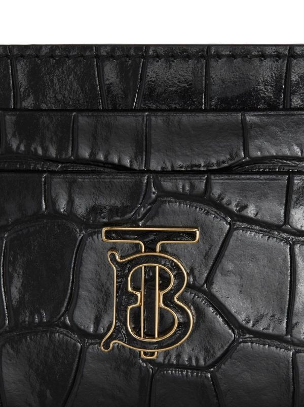 Burberry logo embellished Embossed Card Case Black FARFETCH IE