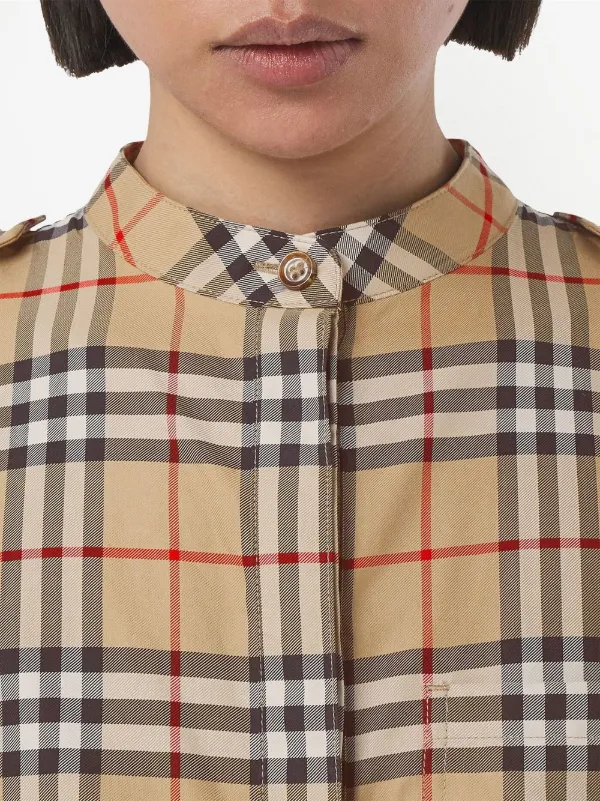 Burberry vintage shop check shirt dress