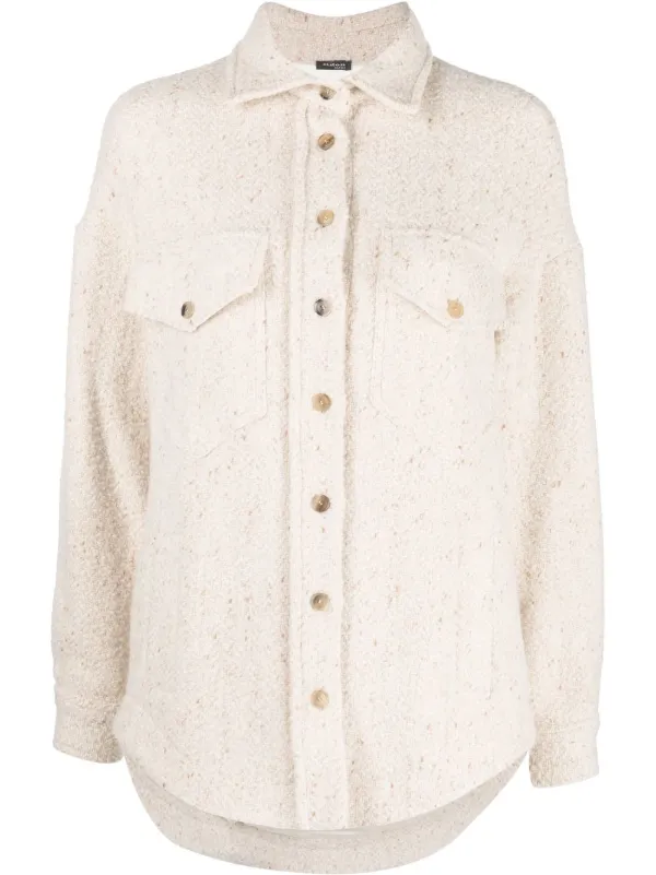 Kiton Wool-blend Shirt Jacket in Neutrals